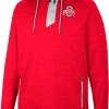 Colosseum Men's Ohio State Buckeyes Scarlet Brushwood 1/4 Zip Jacket