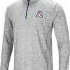Colosseum Men's Arizona Wildcats Gray Rival Poly 1/4 Zip Jacket