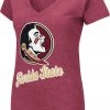 Colosseum Women's Florida State Seminoles Garnet Dual Blend V-Neck T-Shirt