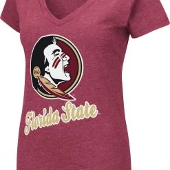 Colosseum Women's Florida State Seminoles Garnet Dual Blend V-Neck T-Shirt