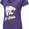 Colosseum Women's Kansas State Wildcats Purple Dual Blend V-Neck T-Shirt
