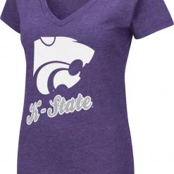 Colosseum Women's Kansas State Wildcats Purple Dual Blend V-Neck T-Shirt