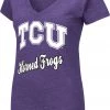 Colosseum Women's TCU Horned Frogs Purple Dual Blend V-Neck T-Shirt