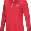 Colosseum Women's Ohio State Buckeyes Scarlet Stingray 1/4 Zip Jacket