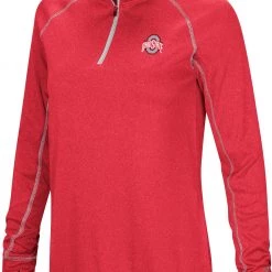 Colosseum Women's Ohio State Buckeyes Scarlet Stingray 1/4 Zip Jacket