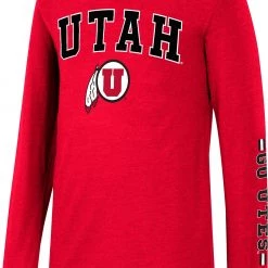 Colosseum Youth Utah Utes Crimson Roof Top Longsleeve T-Shirt For Boys'