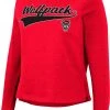 Colosseum Women's NC State Wolfpack Red Already Did Pullover Sweatshirt
