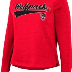 Colosseum Women's NC State Wolfpack Red Already Did Pullover Sweatshirt