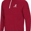 Colosseum Men's Alabama Crimson Tide Crimson Rival 1/4 Zip Jacket