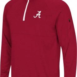Colosseum Men's Alabama Crimson Tide Crimson Rival 1/4 Zip Jacket