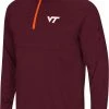 Colosseum Men's Virginia Tech Hokies Maroon Rival 1/4 Zip Jacket