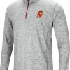 Colosseum Men's USC Trojans Gray Rival Poly 1/4 Zip Jacket