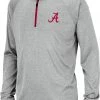 Colosseum Youth Alabama Crimson Tide Gray Draft 1/4 Zip Jacket For Girls'