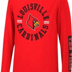 Colosseum Youth Louisville Cardinals Cardinal Red Long Sleeve Trolley T-Shirt For Boys'