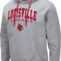Colosseum Men's Louisville Cardinals Grey Promo Hoodie