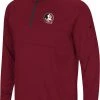 Colosseum Men's Florida State Seminoles Garnet Rival 1/4 Zip Jacket
