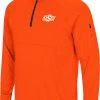 Colosseum Men's Oklahoma State Cowboys Orange Rival 1/4 Zip Jacket