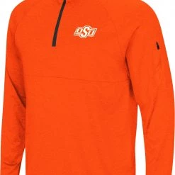 Colosseum Men's Oklahoma State Cowboys Orange Rival 1/4 Zip Jacket