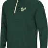 Colosseum Men's South Florida Bulls Green Rival 1/4 Zip Jacket