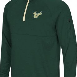 Colosseum Men's South Florida Bulls Green Rival 1/4 Zip Jacket