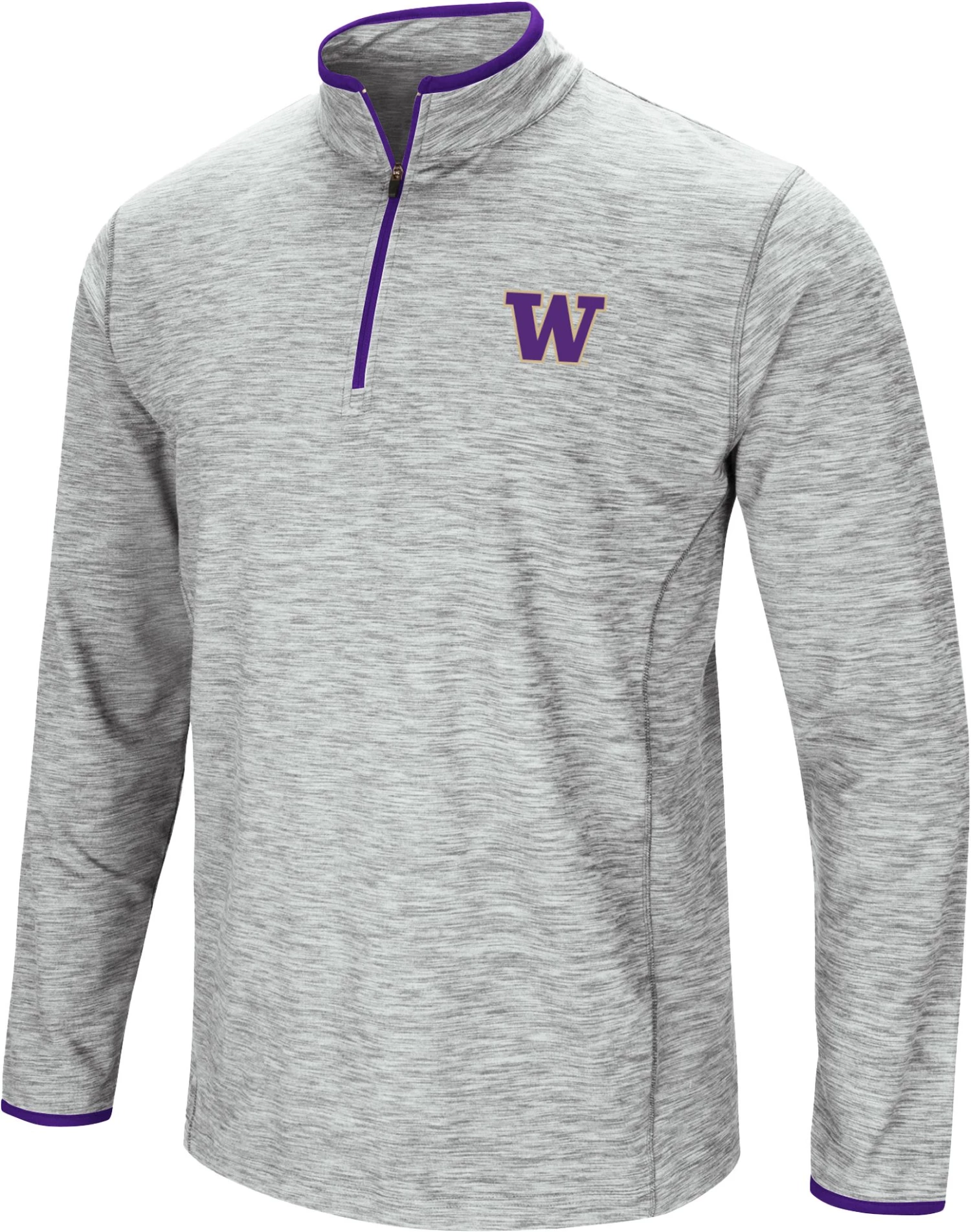 Colosseum Men's Washington Huskies Gray Rival Poly 1/4 Zip Jacket 1 Colosseum Men's Washington Huskies Gray Rival Poly 1/4 Zip Jacket