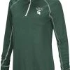 Colosseum Women's Michigan State Spartans Green Stingray 1/4 Zip Jacket