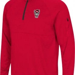 Colosseum Men's NC State Wolfpack Red Rival 1/4 Zip Jacket