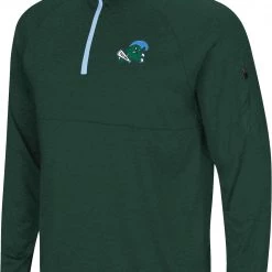 Colosseum Men's Tulane Green Wave Green Rival 1/4 Zip Jacket