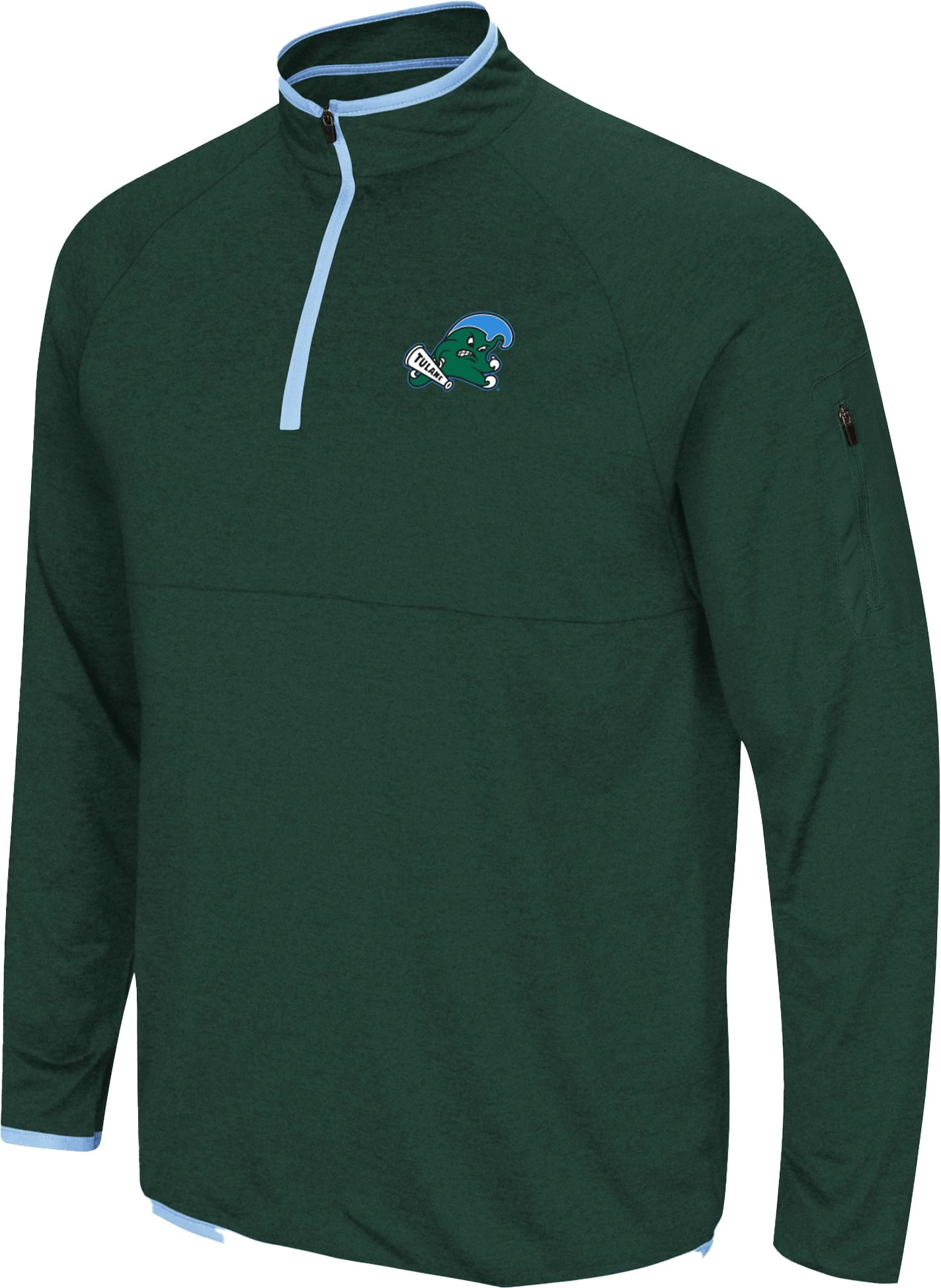 Colosseum Men's Tulane Green Wave Green Rival 1/4 Zip Jacket 1 Colosseum Men's Tulane Green Wave Green Rival 1/4 Zip Jacket