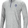 Colosseum Men's UConn Huskies Gray Rival Poly 1/4 Zip Jacket