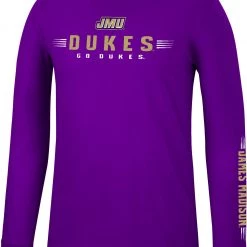 Colosseum Men's James Madison Dukes Purple Spackler Longsleeve T-Shirt