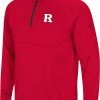 Colosseum Men's Rutgers Scarlet Knights Scarlet Rival 1/4 Zip Jacket