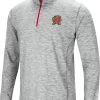 Colosseum Men's Maryland Terrapins Gray Rival Poly 1/4 Zip Jacket