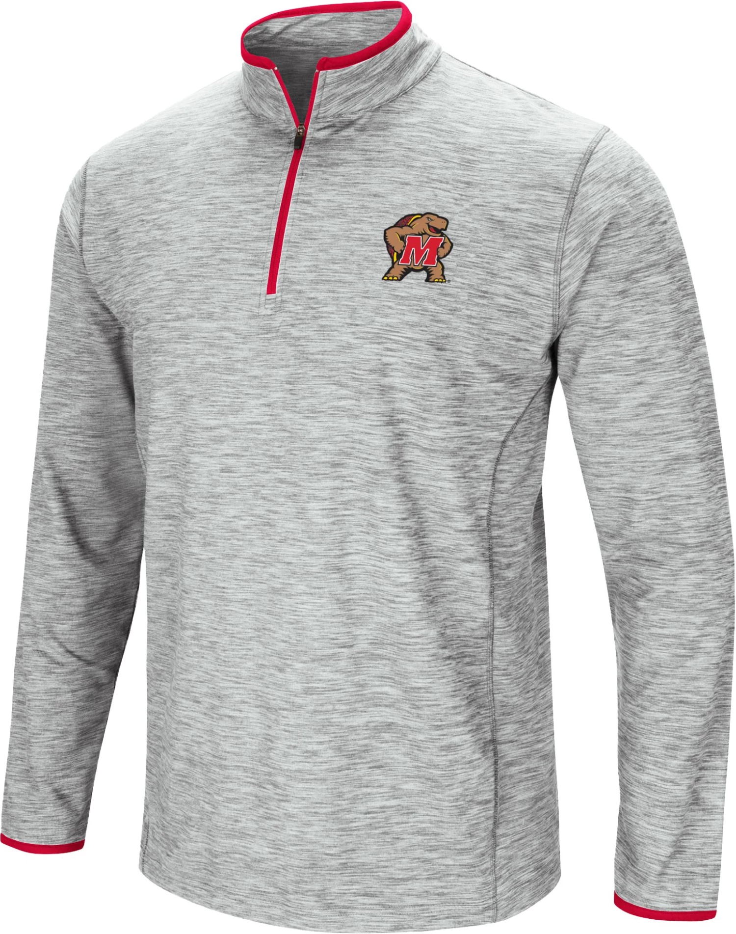 Colosseum Men's Maryland Terrapins Gray Rival Poly 1/4 Zip Jacket 1 Colosseum Men's Maryland Terrapins Gray Rival Poly 1/4 Zip Jacket