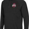 Colosseum Men's Ohio State Buckeyes Black Rival 1/4 Zip Jacket