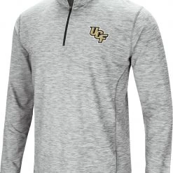Colosseum Men's UCF Knights Gray Rival Poly 1/4 Zip Jacket