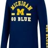 Colosseum Youth Michigan Wolverines Blue Roof Top Longsleeve T-Shirt For Boys'