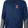 Colosseum Men's Illinois Fighting Illini Navy Playin Full Zip Jacket