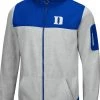 Colosseum Men's Duke Blue Devils Grey Swartz Full-Zip Jacket