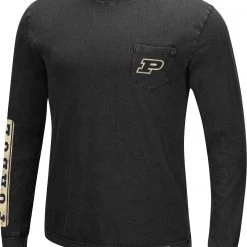 Colosseum Men's Purdue Boilermakers Black Leg Lamp Long Sleeve T-Shirt