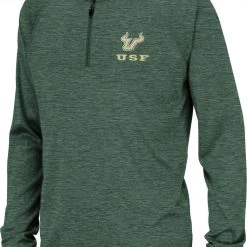Colosseum Youth South Florida Bulls Green Quarter-Zip Pullover Shirt For Boys'