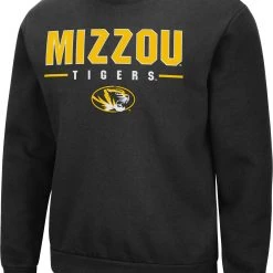 Colosseum Men's Missouri Tigers Black Time Machine Crew Pullover Sweatshirt