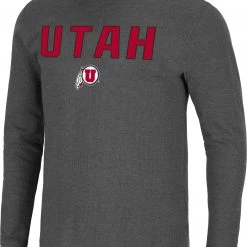 Colosseum Men's Utah Utes Grey Dragon Long Sleeve Thermal T-Shirt