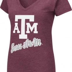 Colosseum Women's Texas A&M Aggies Maroon Dual Blend V-Neck T-Shirt