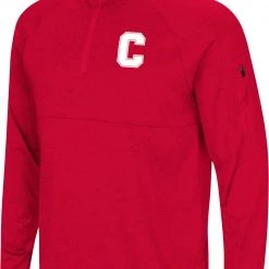 Colosseum Men's Cornell Big Red Red Rival 1/4 Zip Jacket