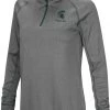 Colosseum Women's Michigan State Spartans Charcoal Stingray Quarter-Zip Shirt