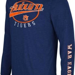 Colosseum Men's Auburn Tigers Blue Far Out! Long Sleeve T-Shirt
