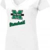 Colosseum Women's Marshall Thundering Herd White Dual Blend V-Neck T-Shirt