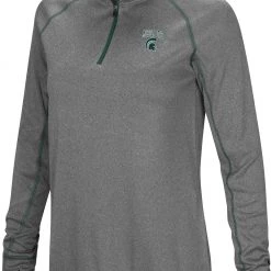 Colosseum Women's Michigan State Spartans Gray Stingray 1/4 Zip Jacket