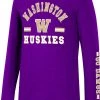 Colosseum Youth Washington Huskies Purple Roof Top Longsleeve T-Shirt For Girls'
